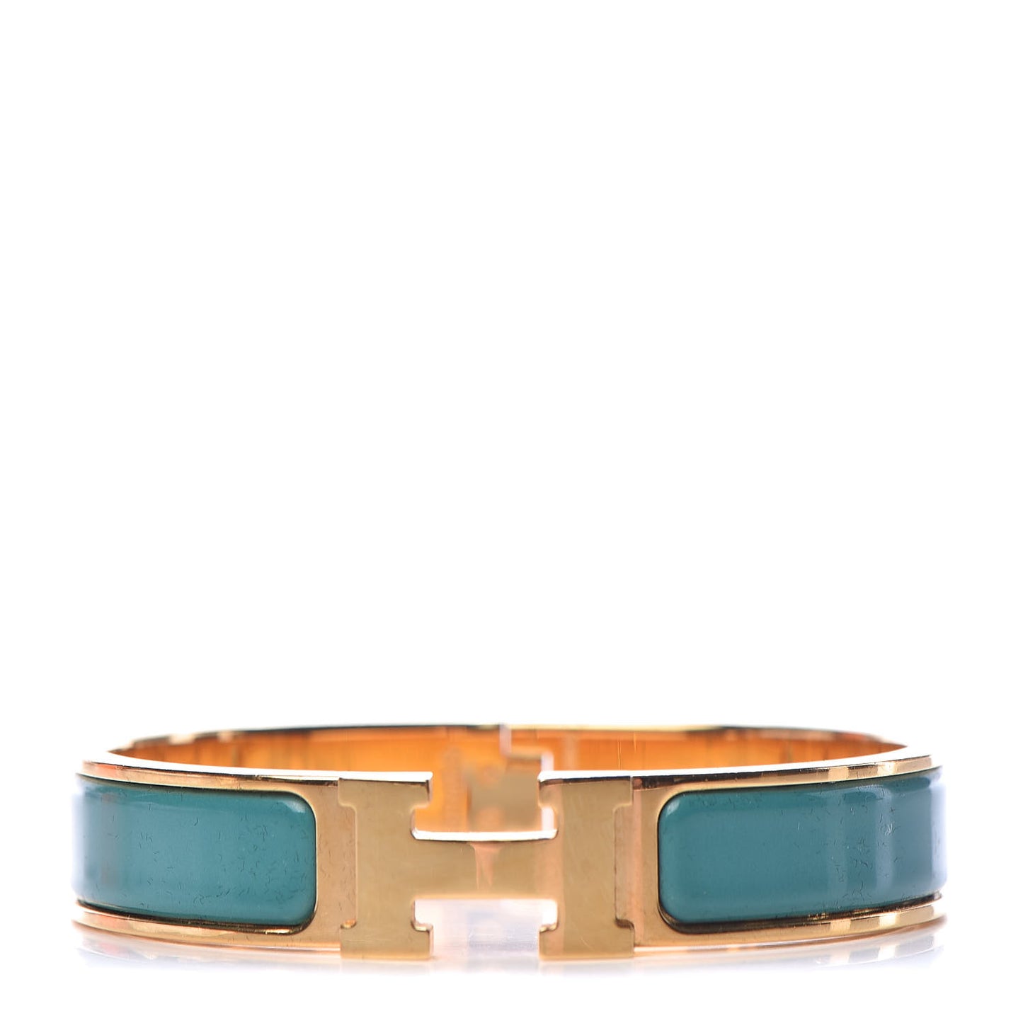 Enamel Narrow Clic Clac H Bracelet PM Vert Bleuete