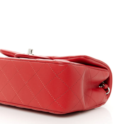 Chanel Lambskin Quilted Mini Rectangular Flap Red 11 of 12
