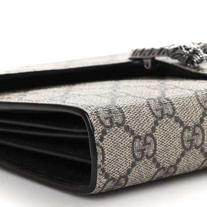 Gucci GG Supreme Monogram Mini Dionysus Chain Wallet Black 9 of 12