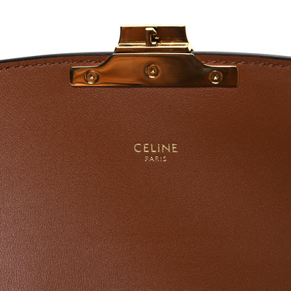 Celine Triomphe Canvas Calfskin Medium Triomphe Bag Tan 7 of 12