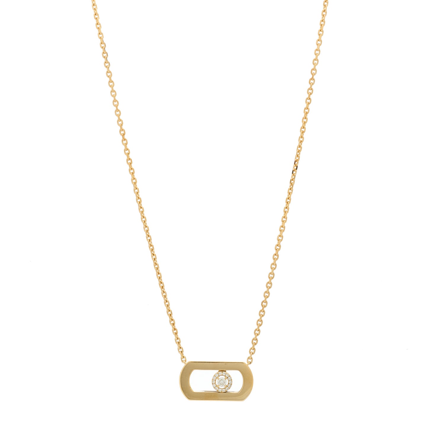 18K Yellow Gold Diamond So Move Pendant Necklace