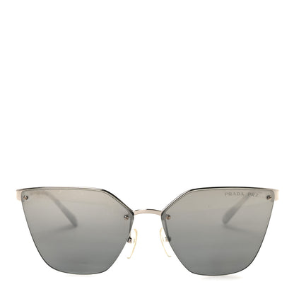 Prada Polarized Cat Eye Sunglasses SPR 68T Silver 2 of 8