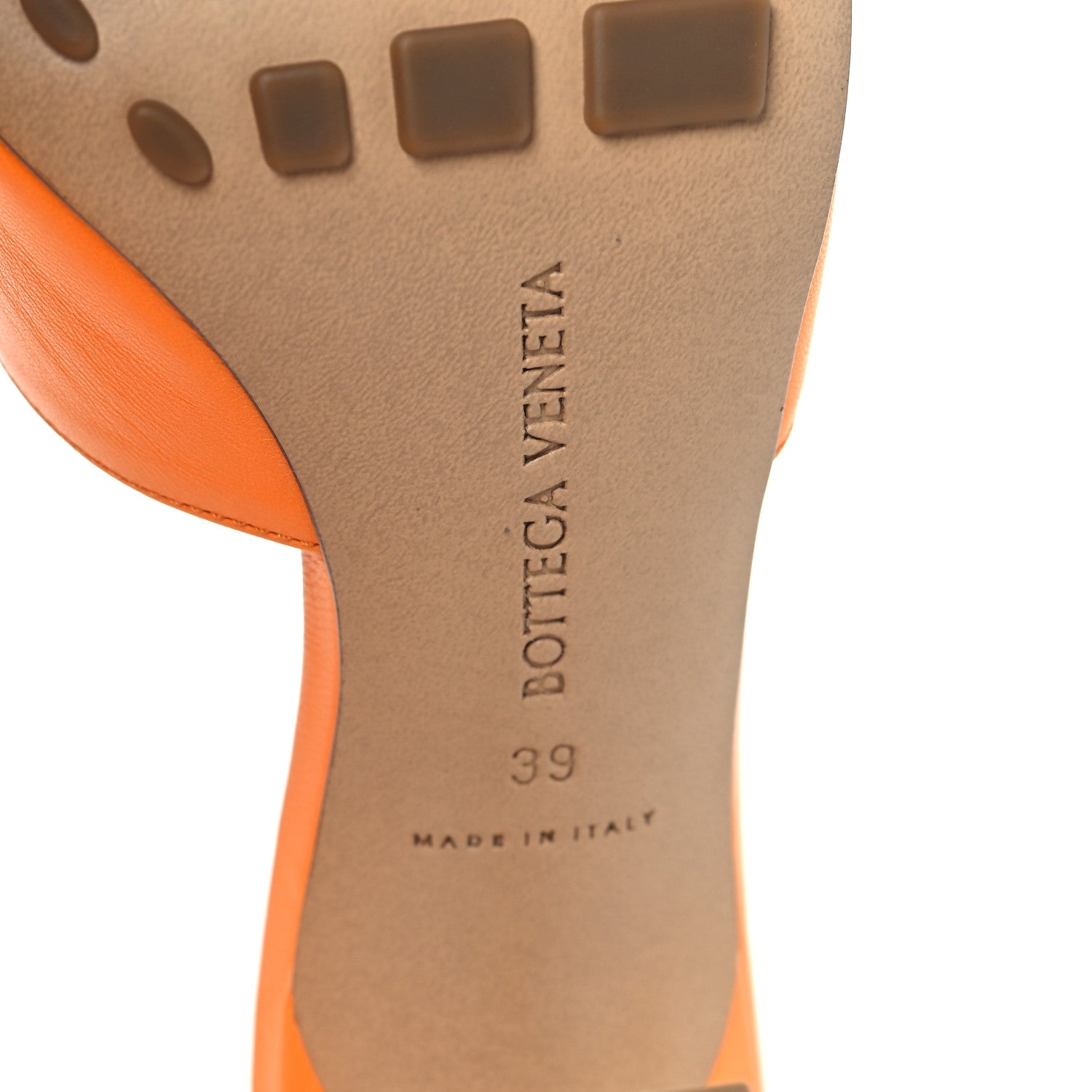 Bottega Veneta Lambskin Stretch 90mm Mule Sandals 39 Tangerine 6 of 8