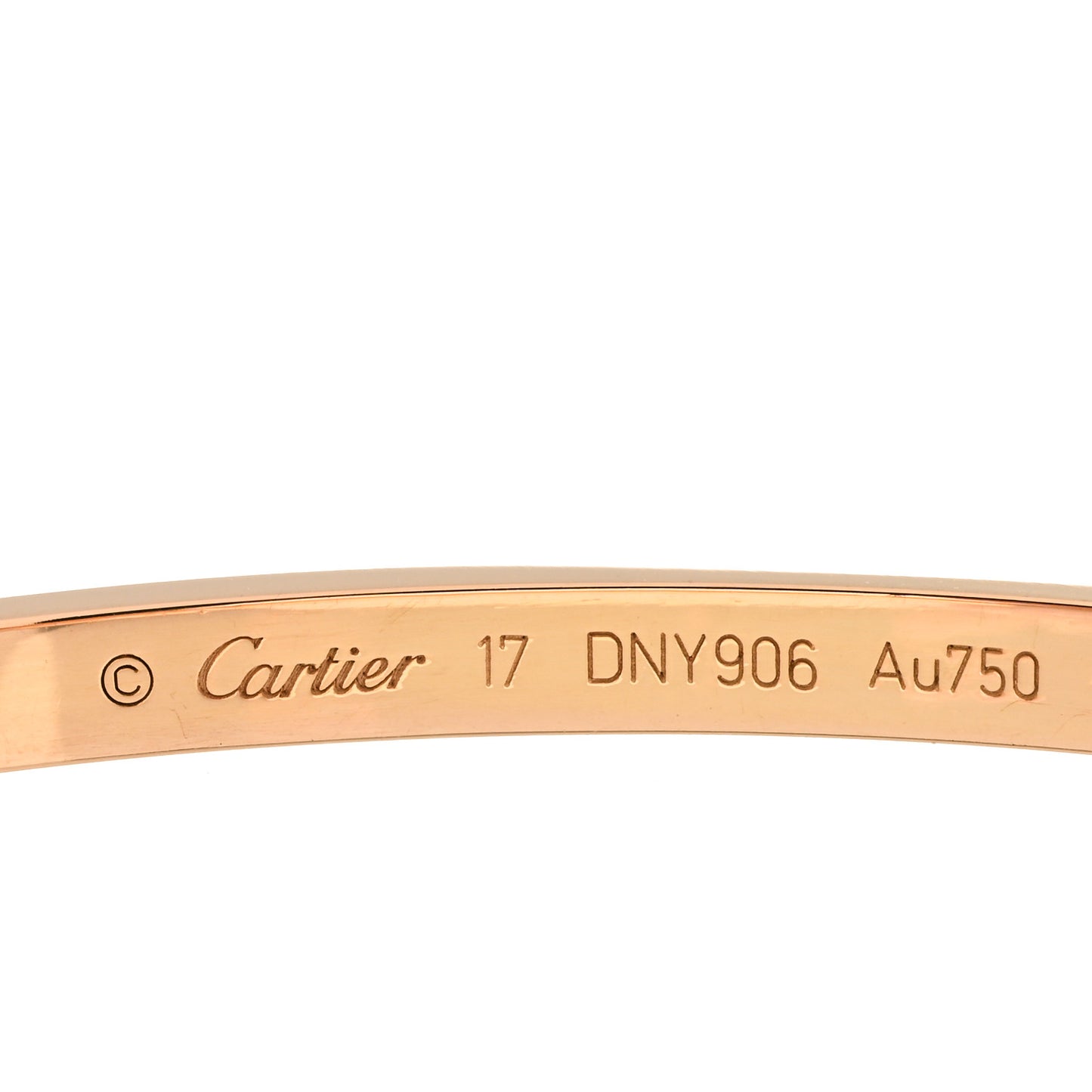18K Pink Gold Small LOVE Bracelet 17
