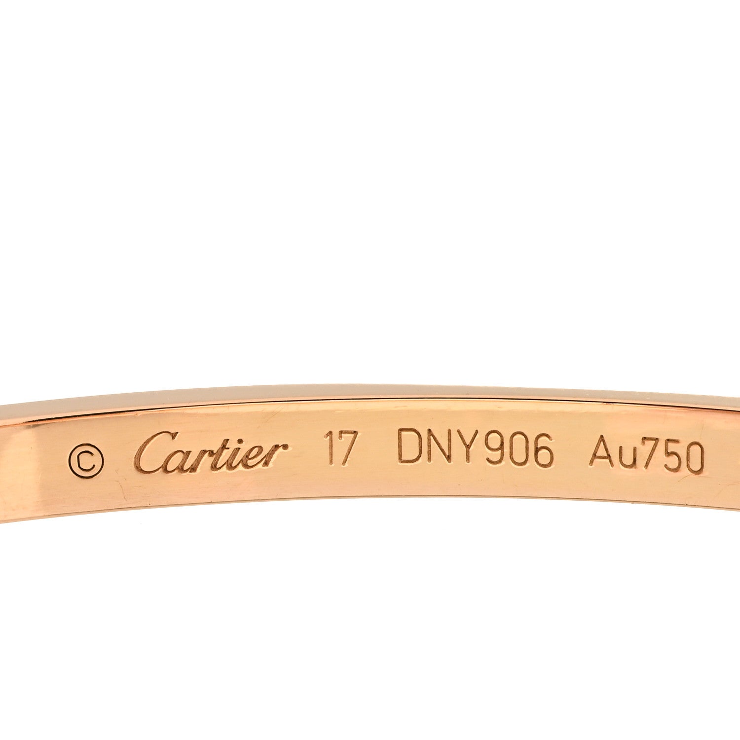 Cartier 18K Pink Gold Small LOVE Bracelet 17 3 of 4