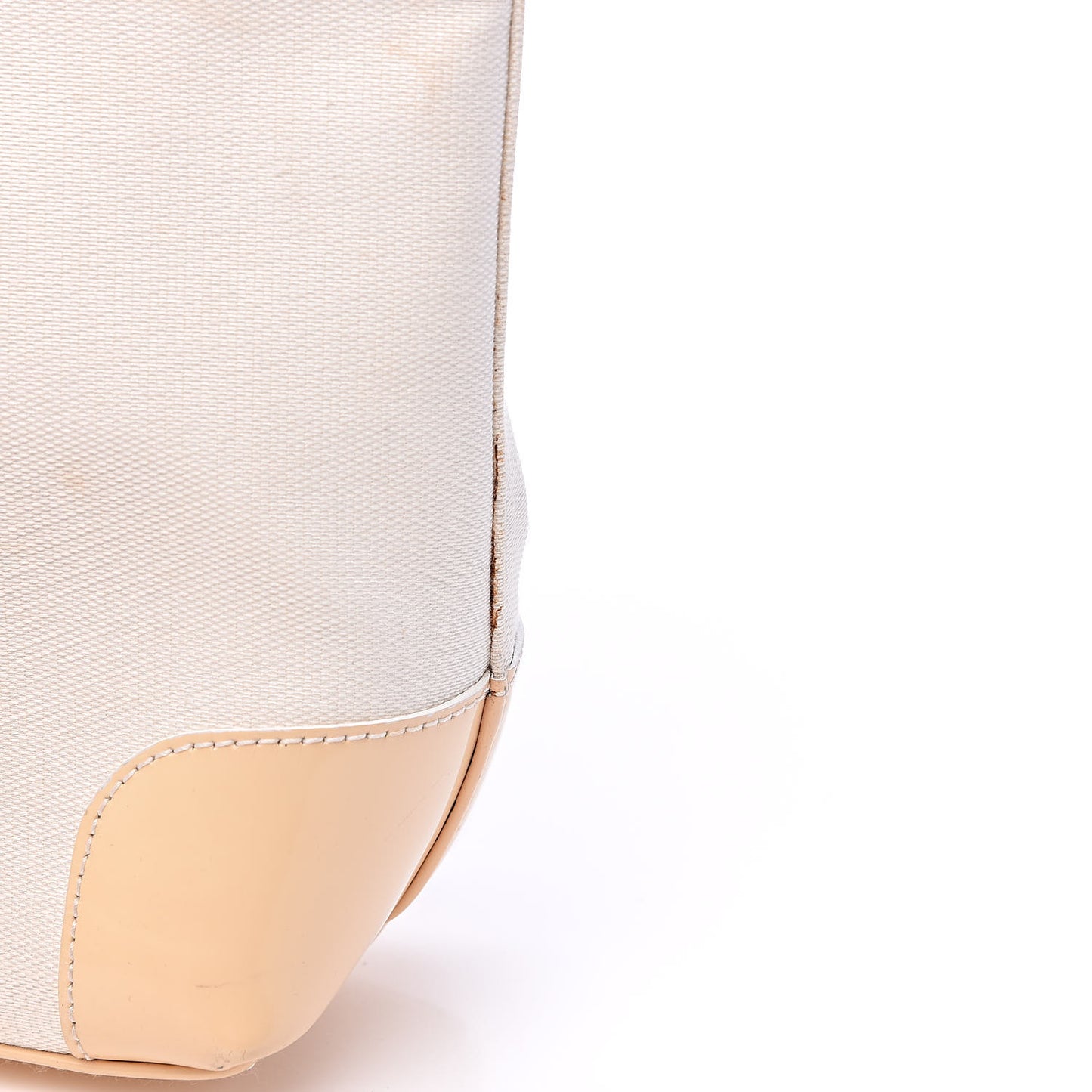 Canvas Patent Tote White