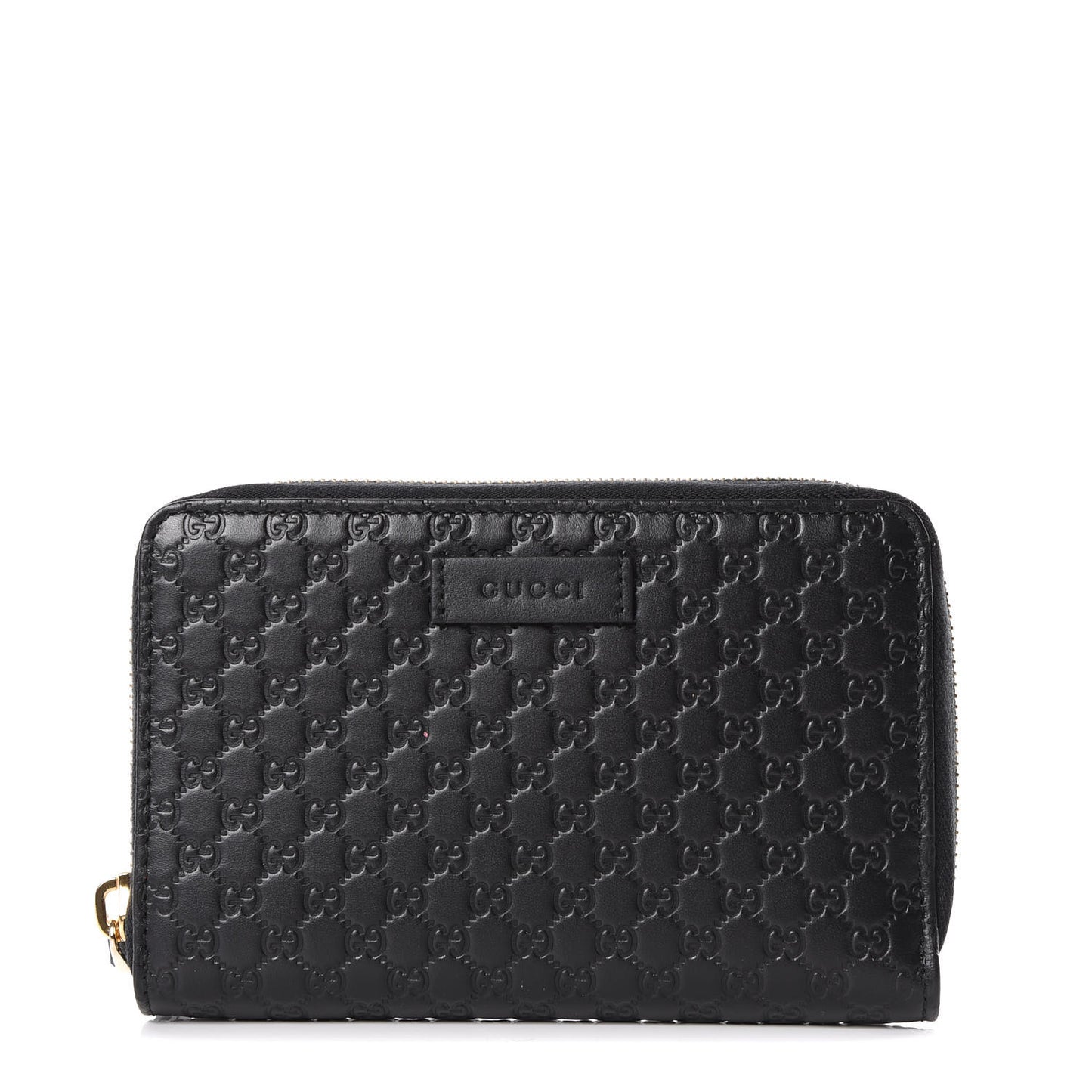 Soft Microguccissima Zip Around Organizer Wallet Black