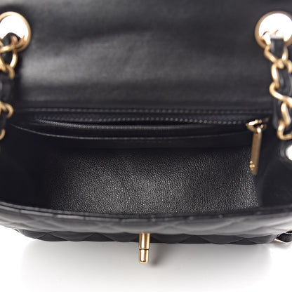 Chanel Lambskin Quilted Mini Square Flap Black 9 of 10