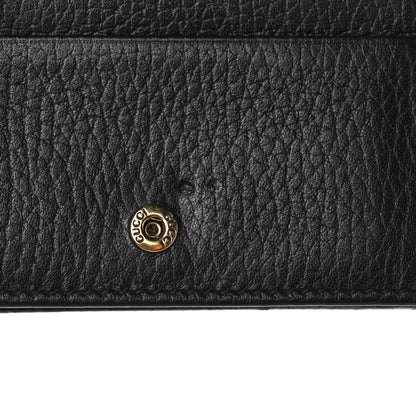 Gucci Pebbled Calfskin Butterfly Card Case Black 13 of 13