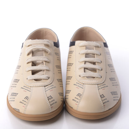 Gucci Calfskin Stamp Print Womens Falacer Sneakers 37.5 Soy 2 of 10