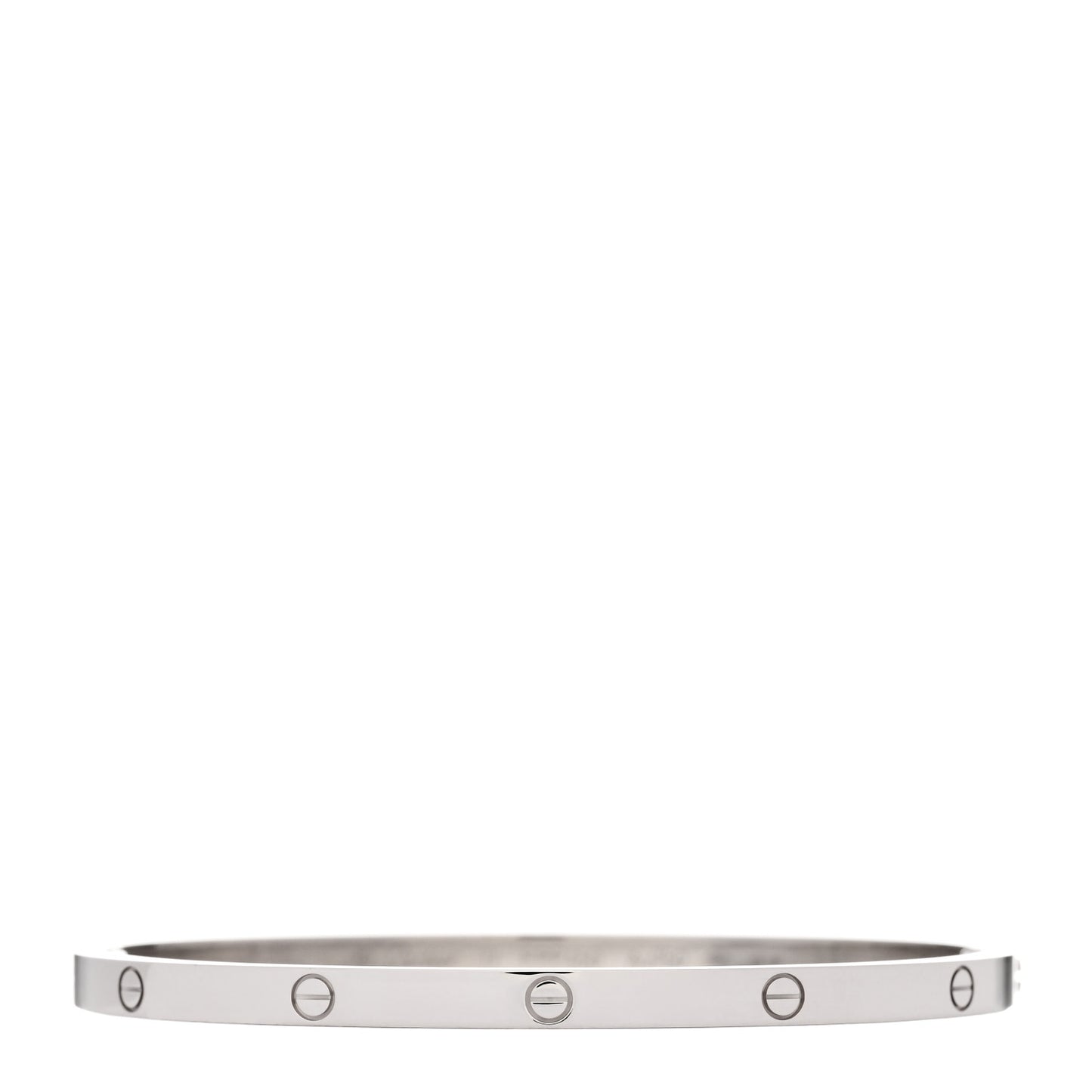 18K White Gold Small LOVE Bracelet 17