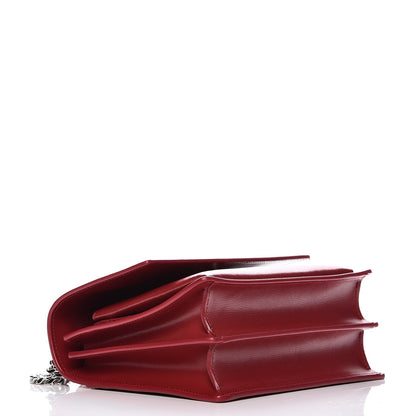 Saint Laurent Grained Calfskin Medium Monogram Sunset Lipstick Red 4 of 7