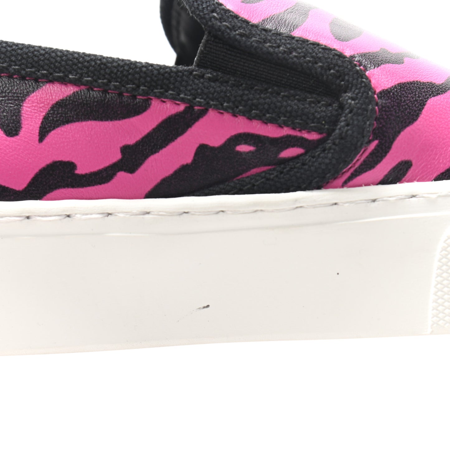 Nappa Zebra Womens Venice Slip On Sneakers 39 Fuchsia Black