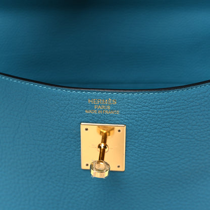 Hermes Togo Kelly Retourne 35 Turquoise 6 of 10