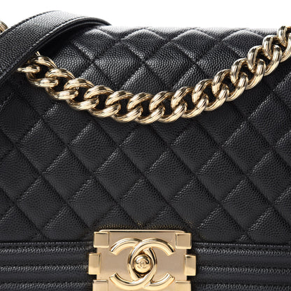 Chanel Caviar Quilted Medium Boy Flap Black 10 of 10