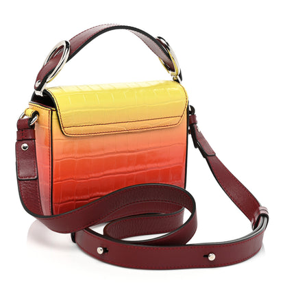 Chloe Calfskin Crocodile Embossed Mini C Double Carry Ombre Yellow 3 of 10