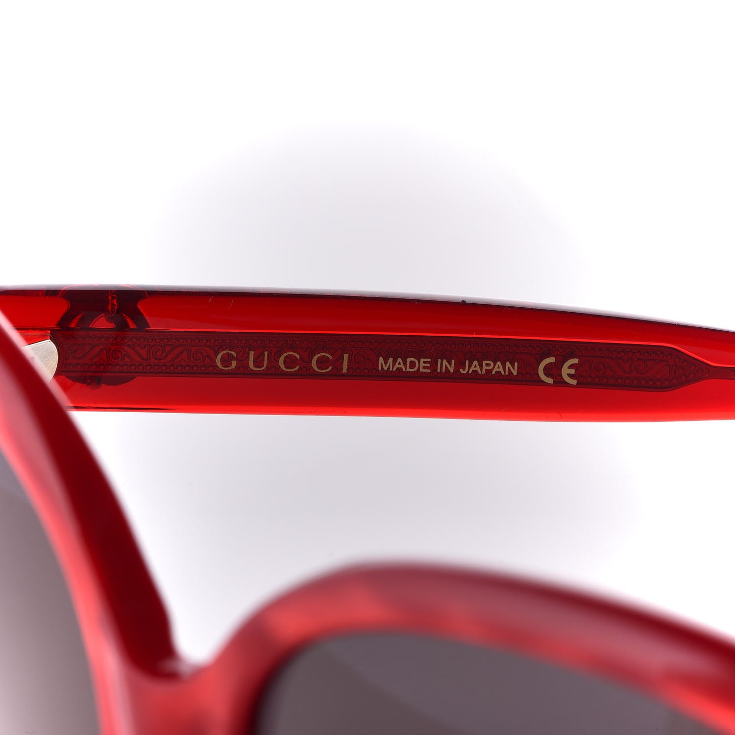 Gucci Acetate Oversized Round Sunglasses GG0080SK Red 5 of 6