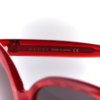 Gucci Acetate Oversized Round Sunglasses GG0080SK Red 5 of 6