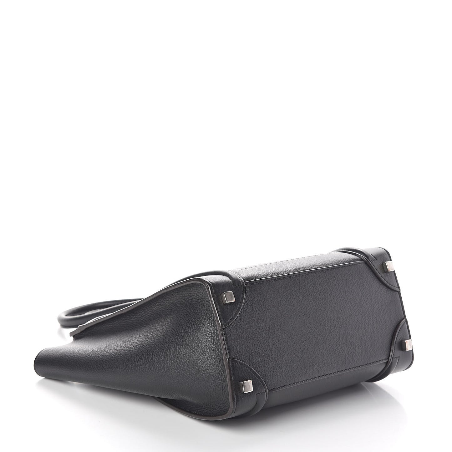 Drummed Calfskin Micro Luggage Black