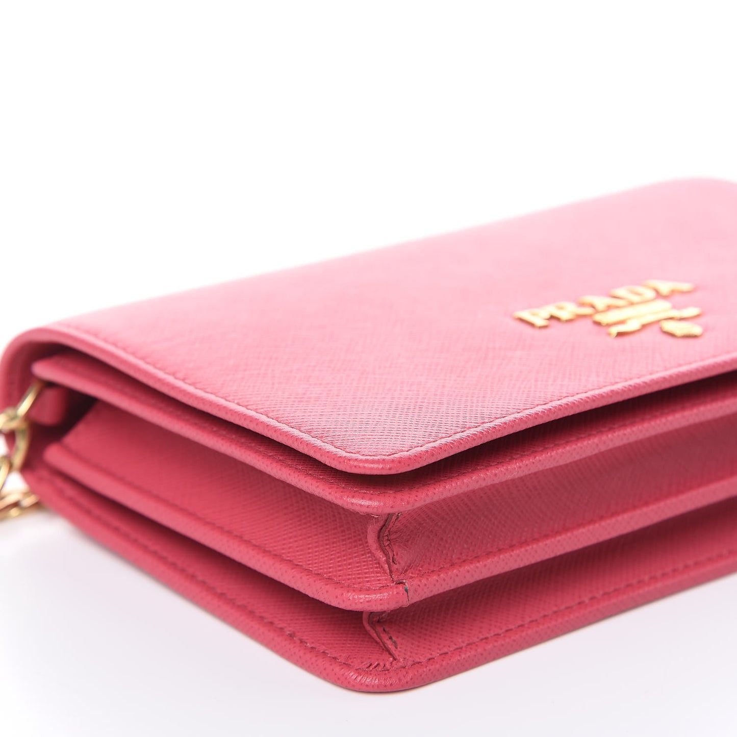Saffiano Lux Chain Wallet Peonia