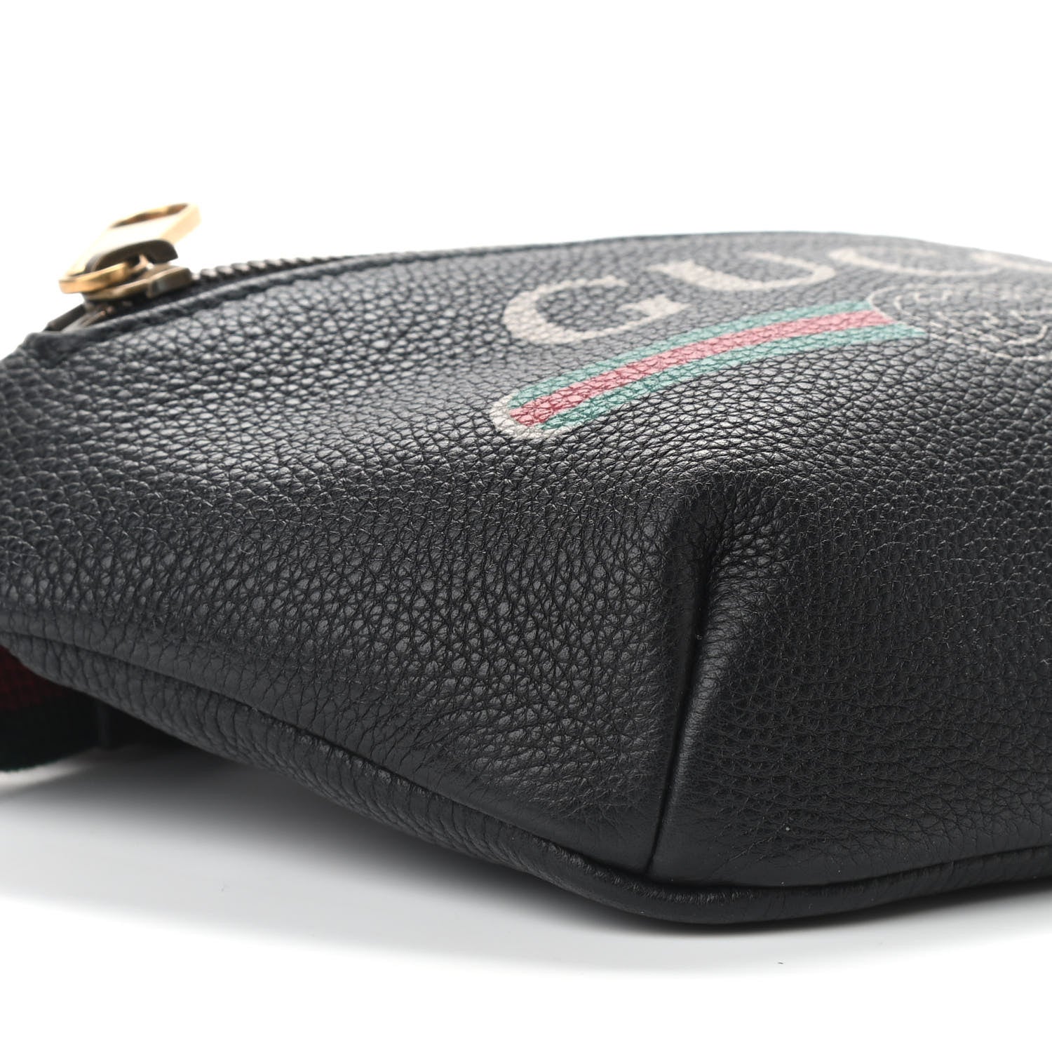 Gucci Grained Calfskin Small Logo Belt Bag Black 7 of 8