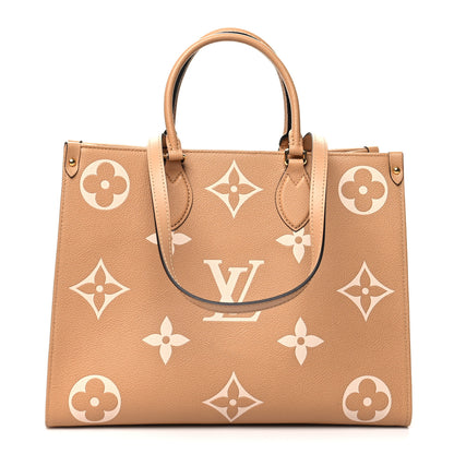 Louis Vuitton Empreinte Monogram Giant Onthego MM Arizona Creme 1 of 11