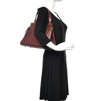 Celine Smooth Calfskin Small Edge Shoulder Bag Burgundy 2 of 13