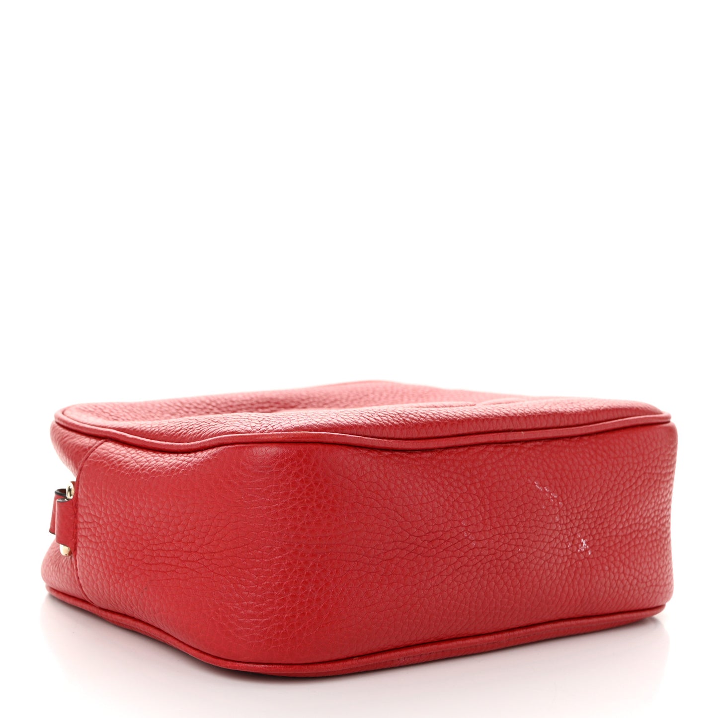 Pebbled Calfskin Small Soho Disco Bag Vibrant Red