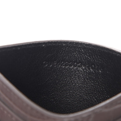 Saint Laurent Calfskin Crocodile Embossed Monogram Card Case Fog 7 of 8