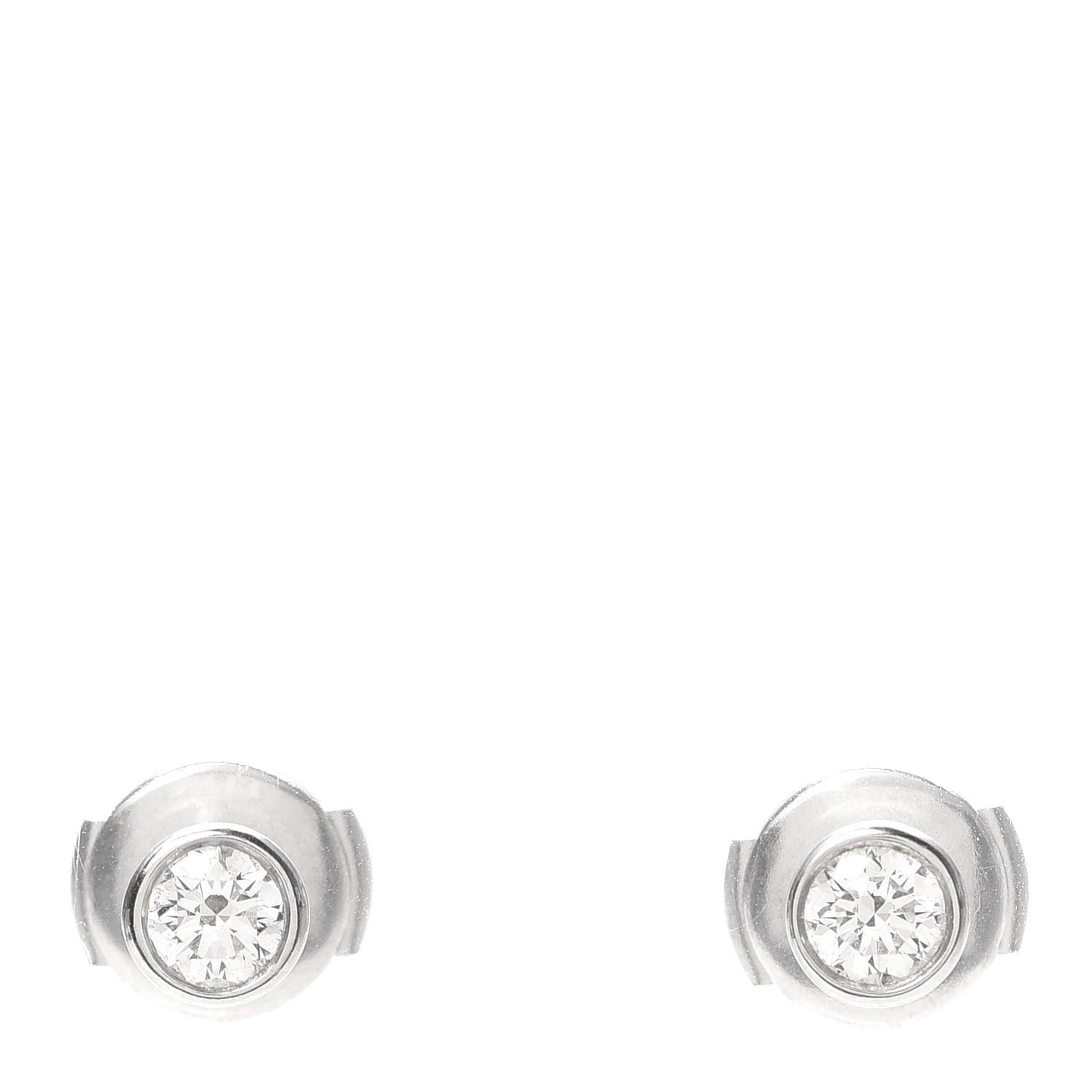 Tiffany Platinum Diamond .40ctw Elsa Peretti Diamonds By The Yard Earrings 1 of 7
