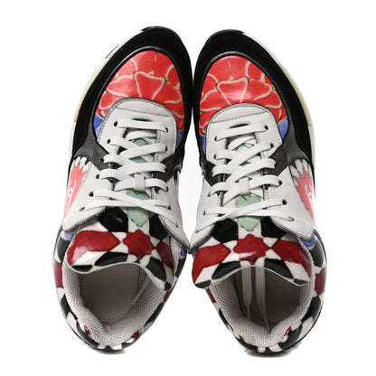 Chanel Vinyl Calfskin Suede Womens CC Sneakers 36.5 Multicolor 2 of 10