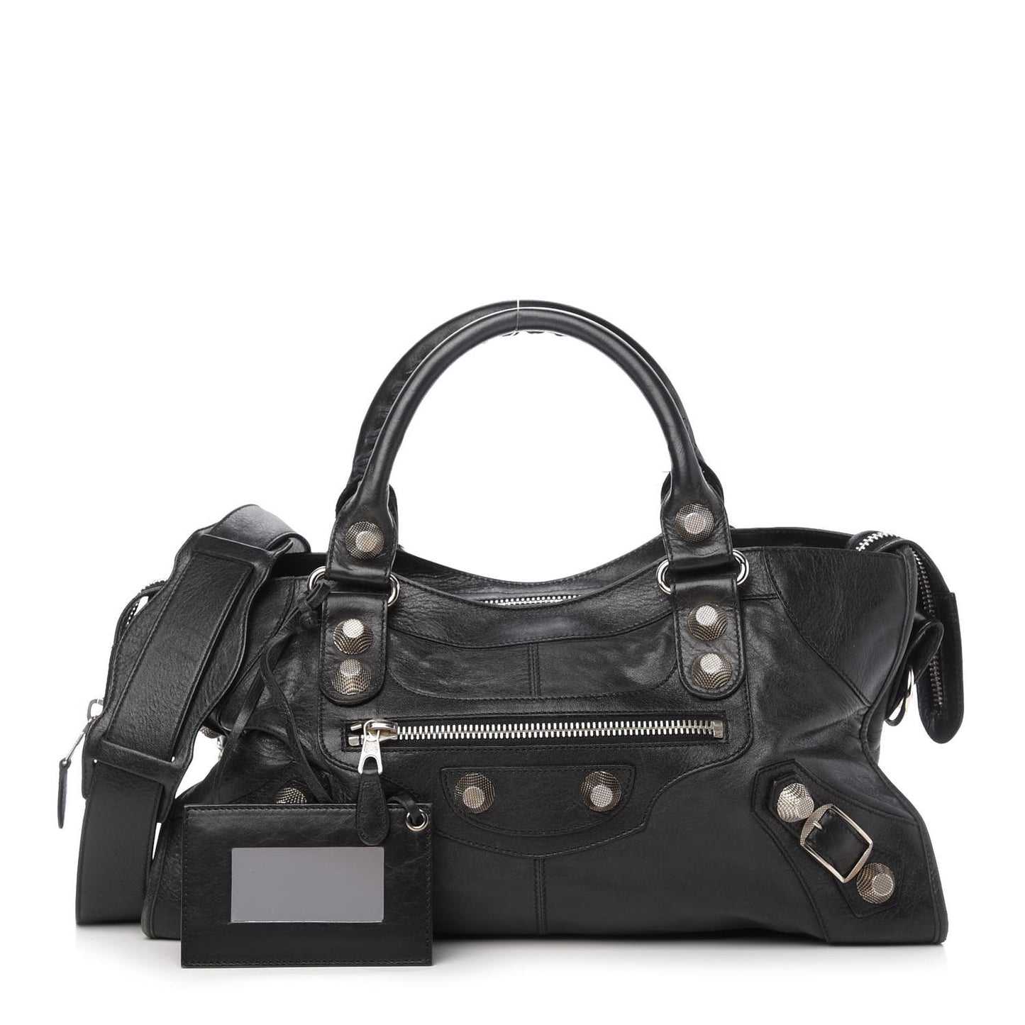 Agneau Giant 21 Silver Hardware Part Time Black