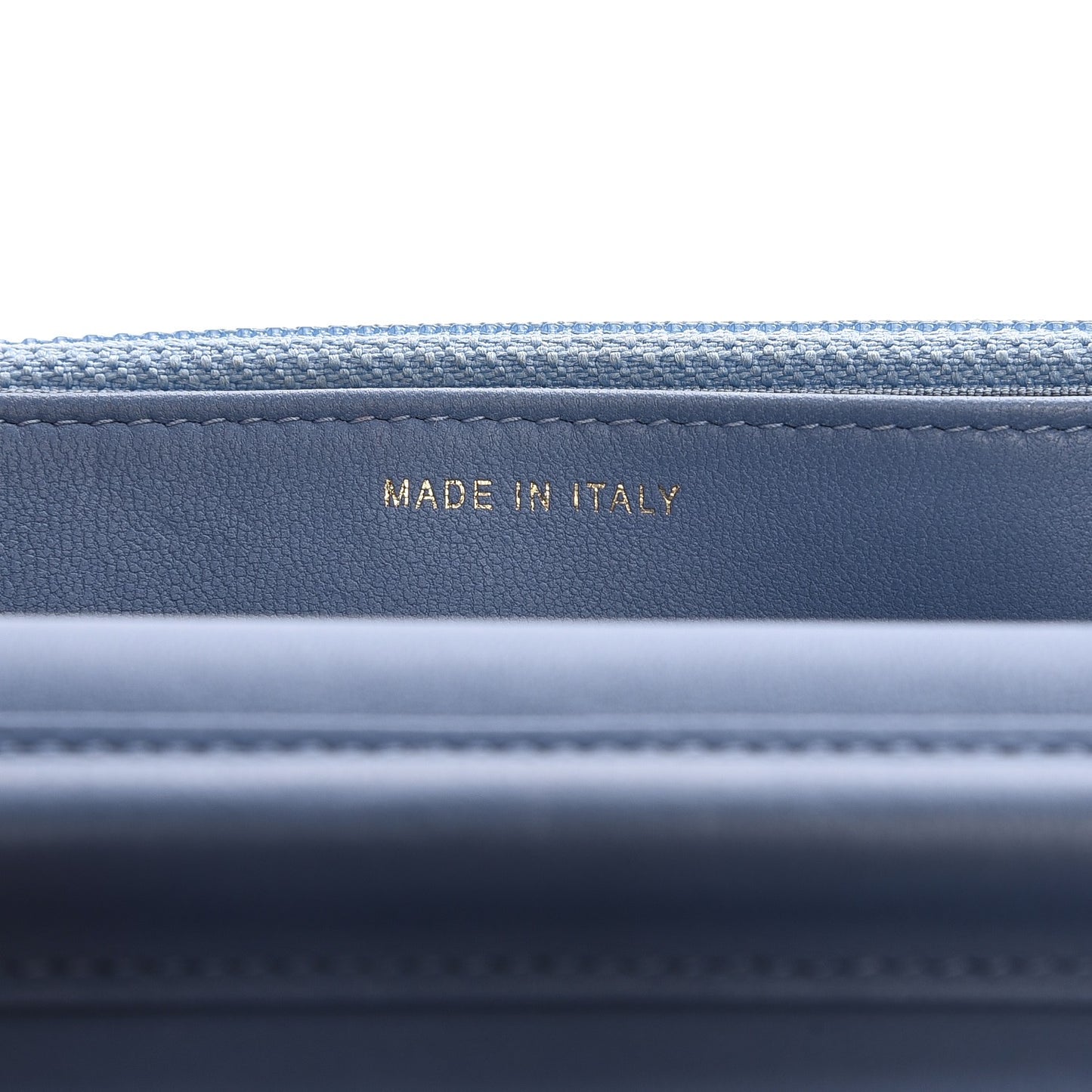 Denim Quilted Reissue Wallet On Chain WOC Blue