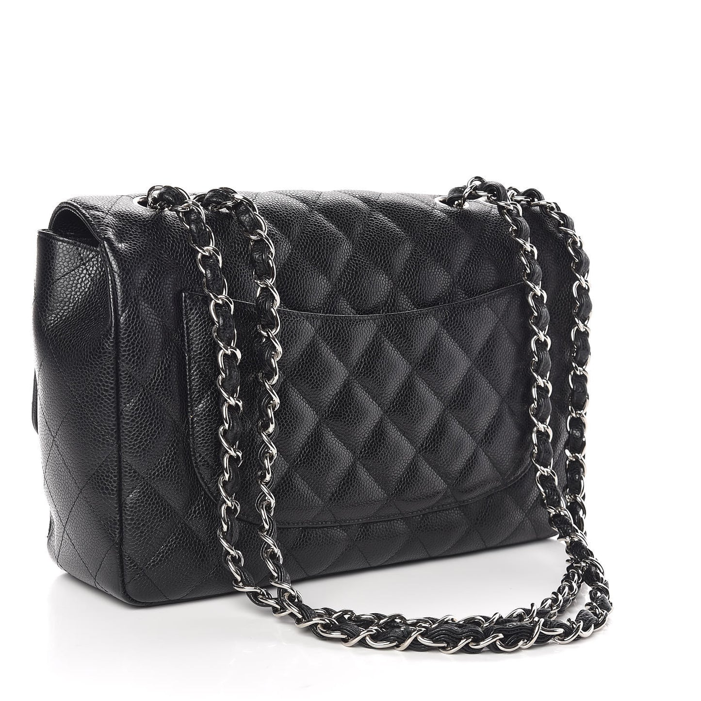 Caviar Quilted Jumbo Single Flap Black
