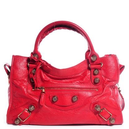 Balenciaga Agneau Giant 21 Rose Gold Hardware City Rouge Coquelicot 1 of 13