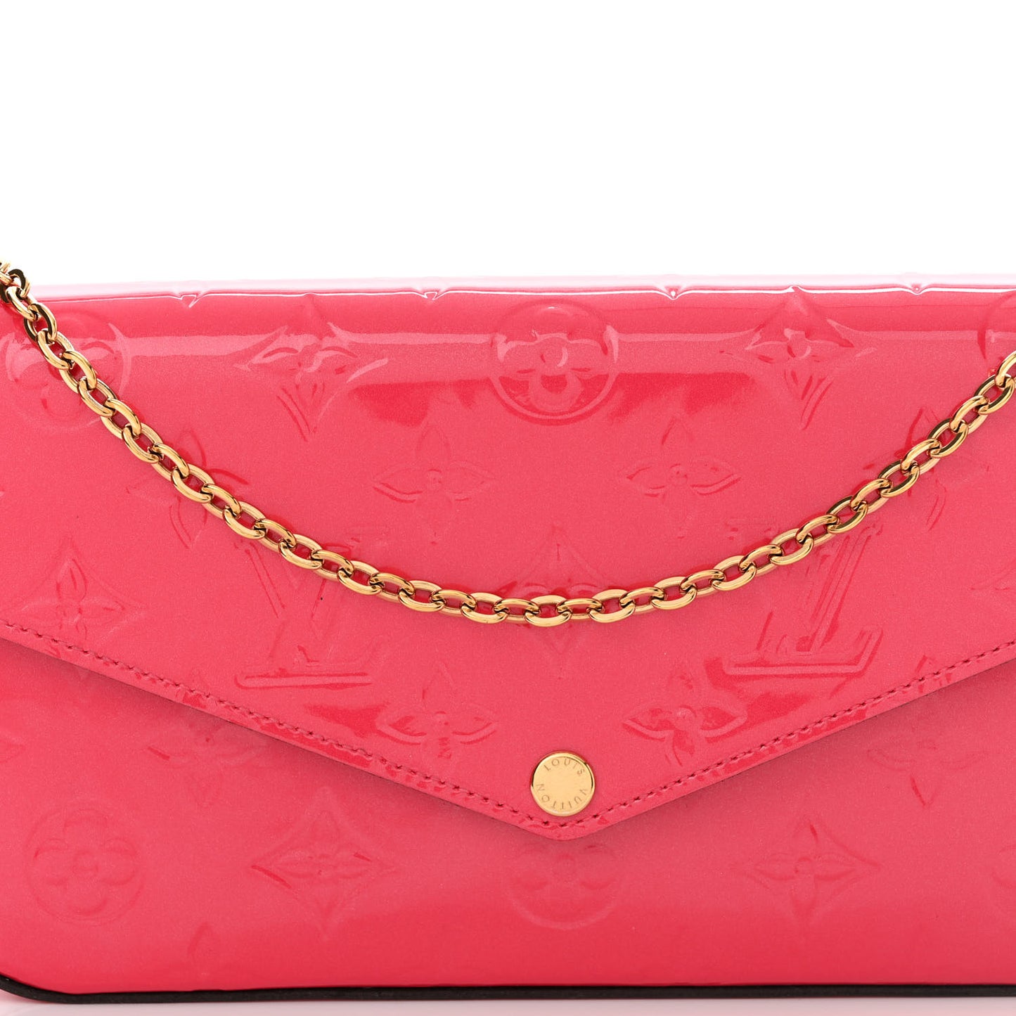 Vernis Felicie Pochette Chain Wallet Hot Pink
