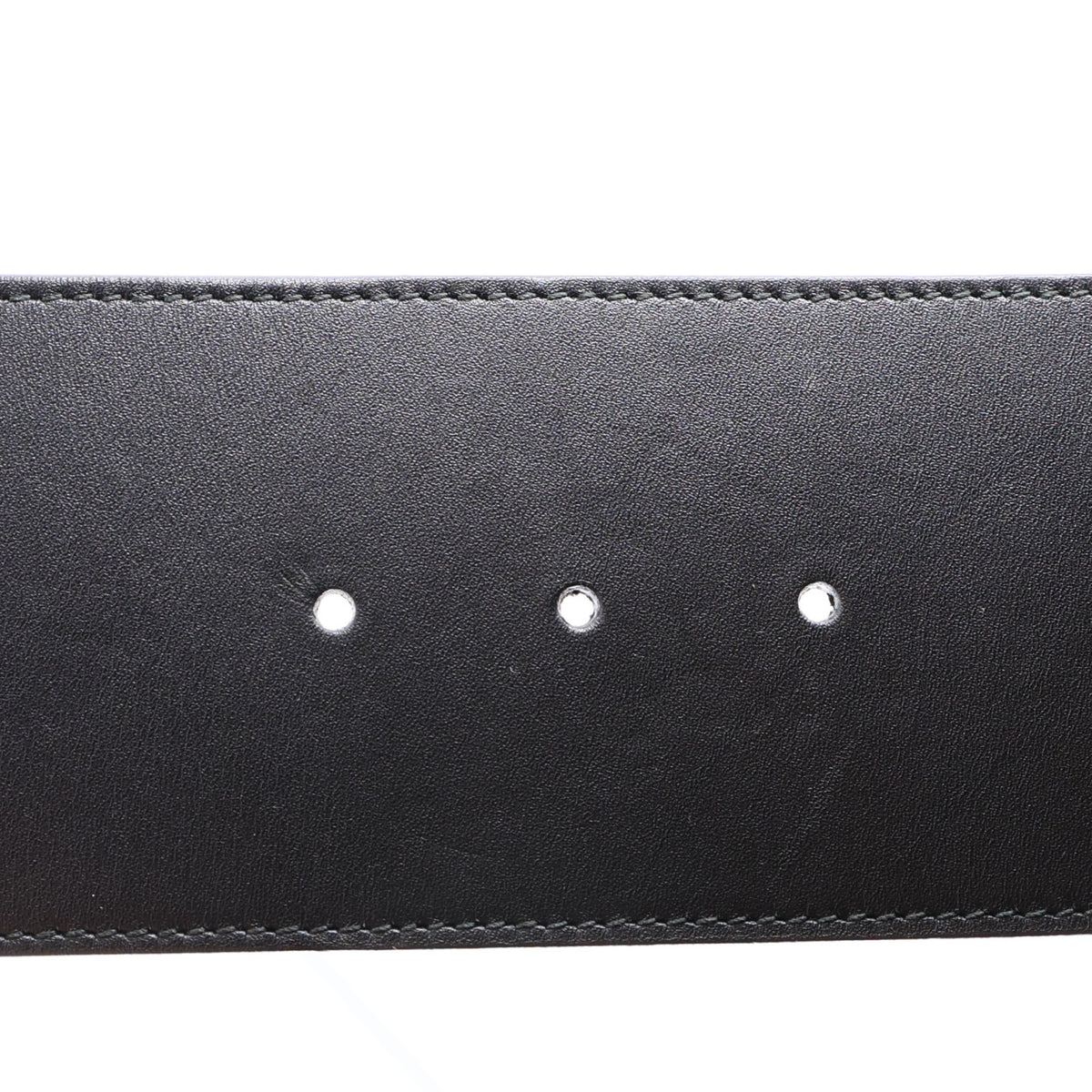 Moon Calfskin Pearl Double G 70mm Belt 85 34 Black Cream