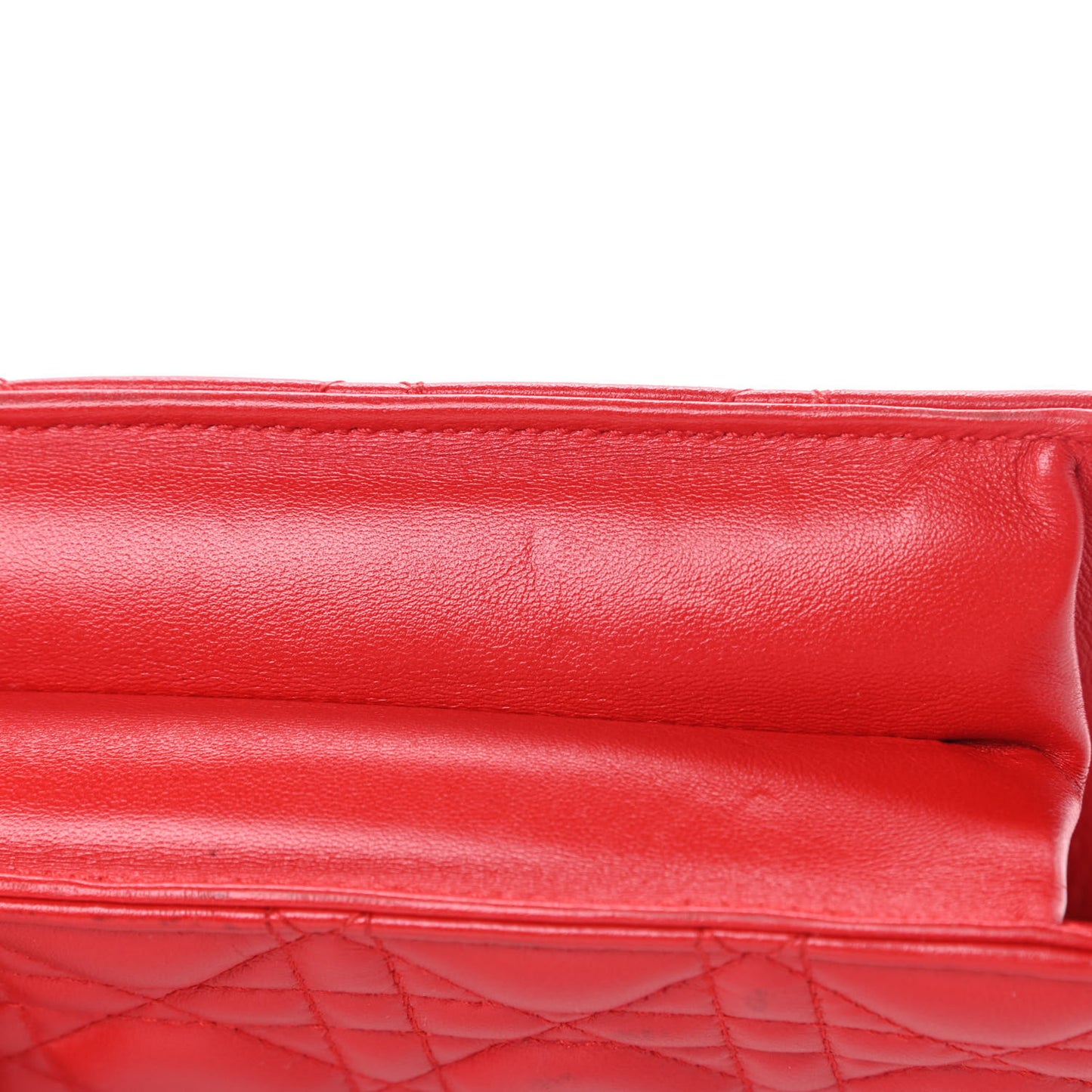 Lambskin Cannage Large Dioraddict Flap Red