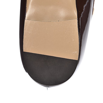 Valentino Garavani Patent Nappa Rockstud Ballerina Flats 40 Cacao Poudre 10 of 13
