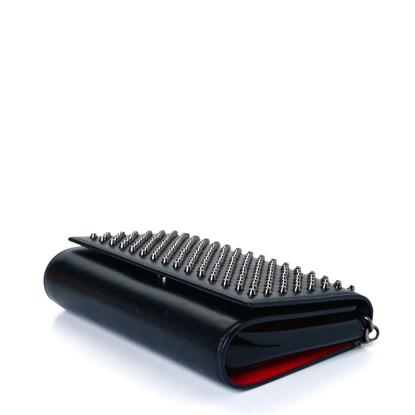 Calfskin Spikes Paloma Clutch Black