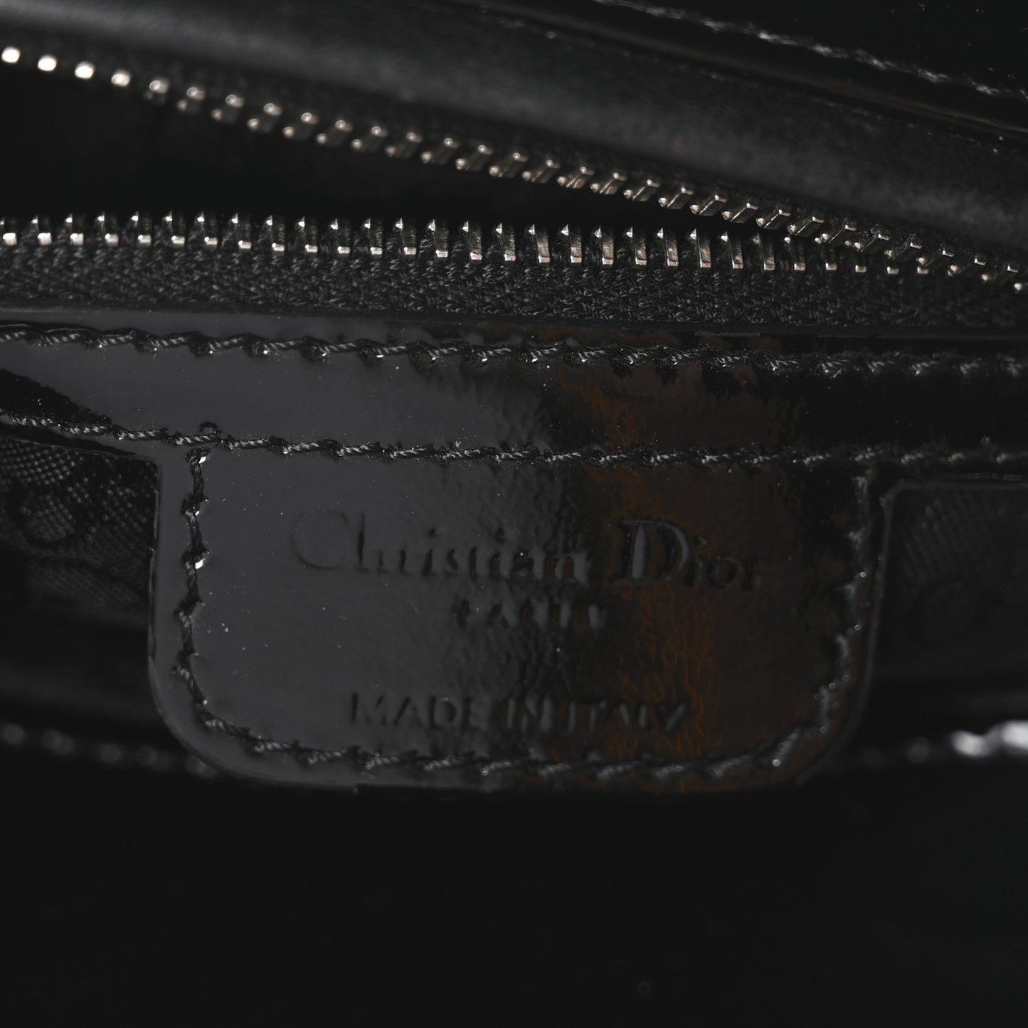 Patent Cannage Medium Lady Dior Black