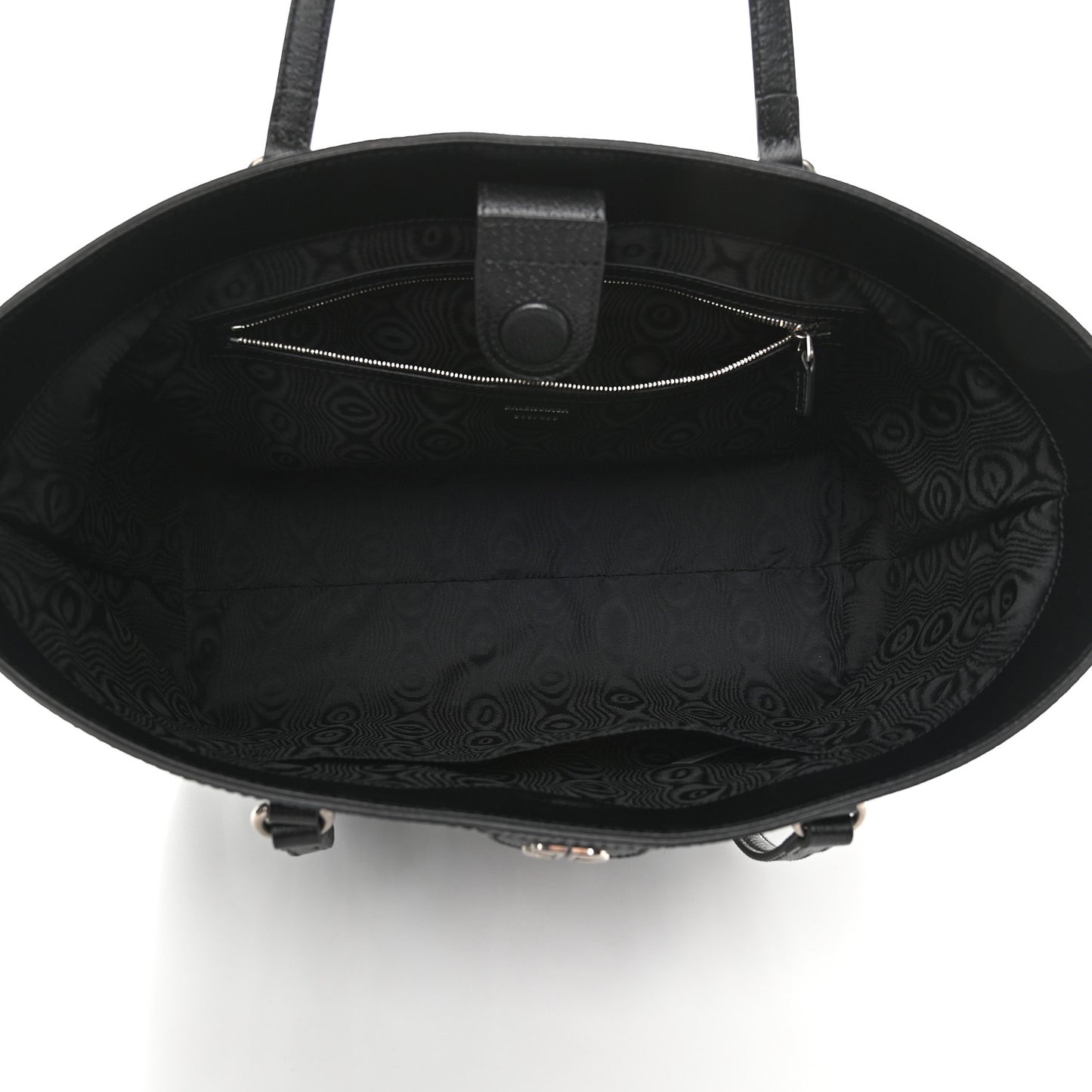 X BALENCIAGA BB Monogram Web Graffiti Medium Ophidia Shopping Tote Black