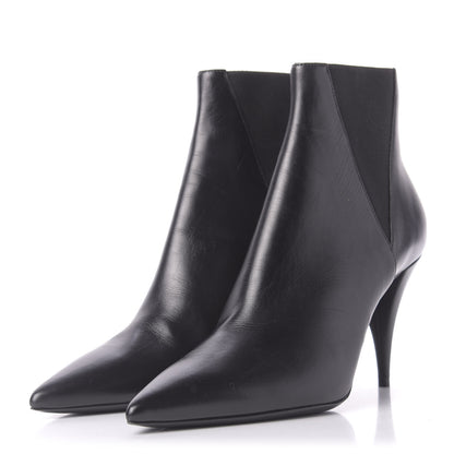 Saint Laurent Calfskin Kiki Chelsea Booties 37 Black 3 of 10