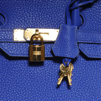 Hermes Togo Birkin 35 Bleu Electrique 5 of 9