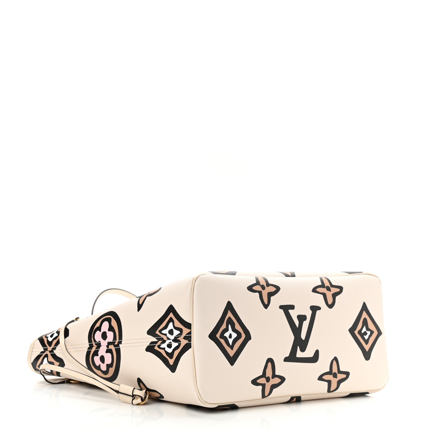 Monogram Giant Wild At Heart Neverfull MM Creme