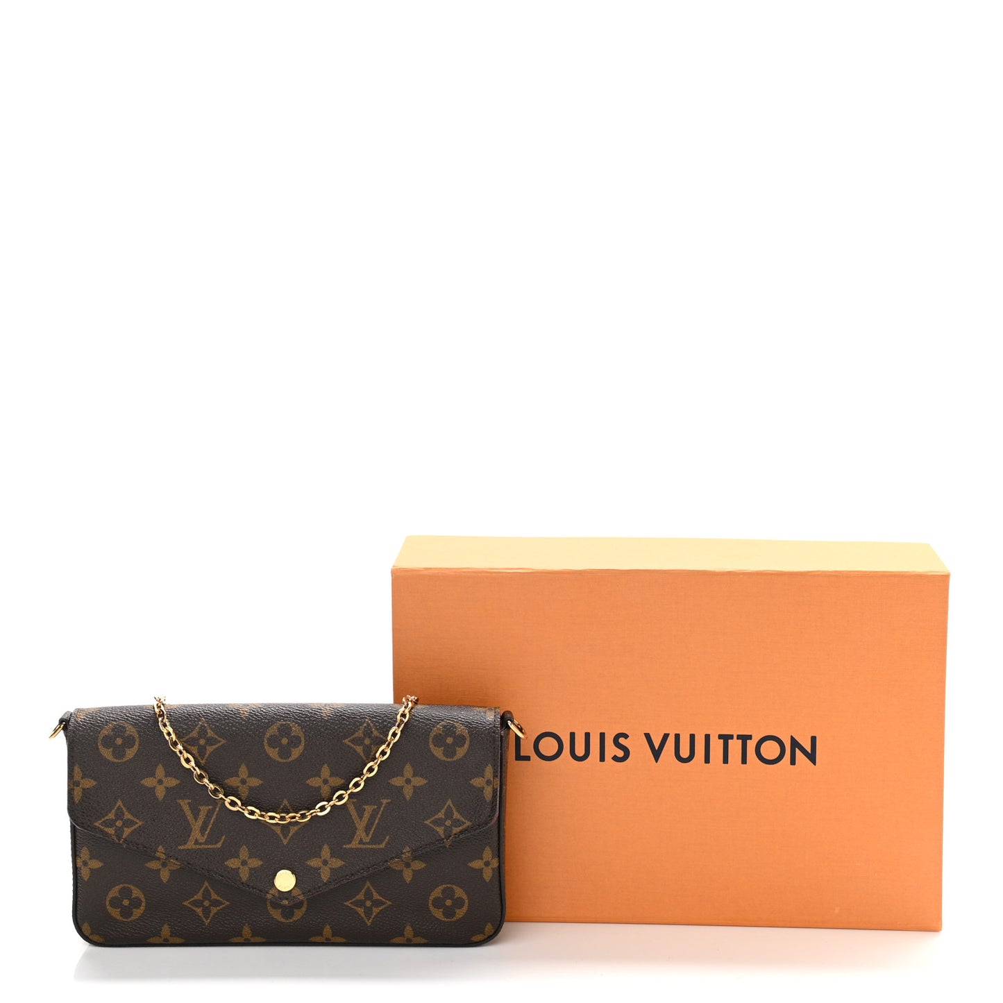 Monogram Pochette Felicie Chain Wallet Fuchsia