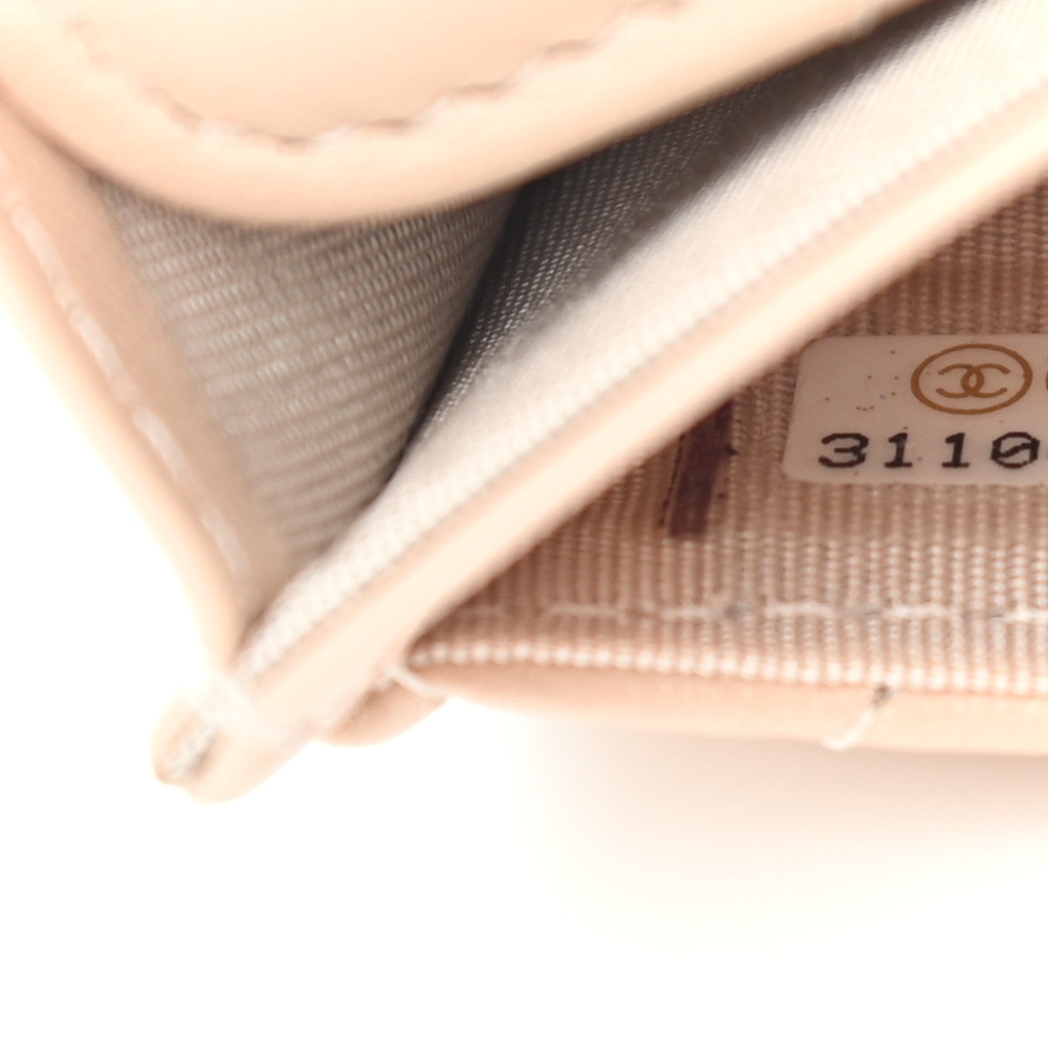 Chanel Lambskin Quilted Flap Card Holder Beige 9 of 10