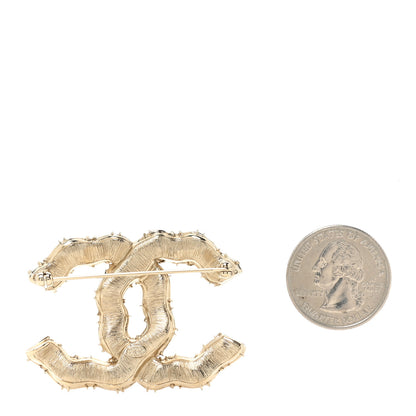 Chanel Crystal CC Camellia Express Brooch Gold 2 of 4