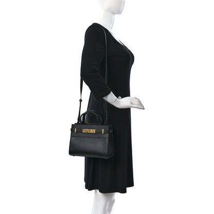 Saint Laurent Grained Calfskin Manhattan Nano Shopper Tote Black 2 of 8