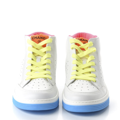 Chanel Calfskin Womens Logo High Top Sneakers 39 Multicolor 3 of 9